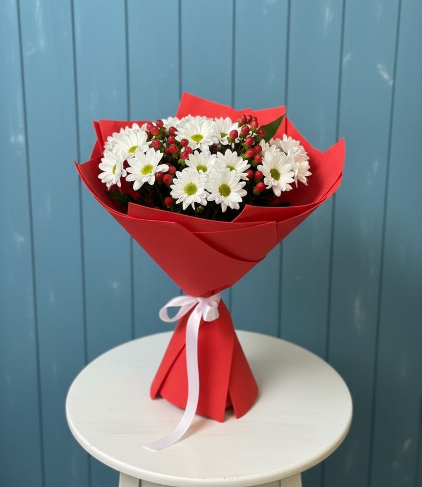 Букет цветов из: Хризантемы в Поселок опытного хозяйства Ермолино