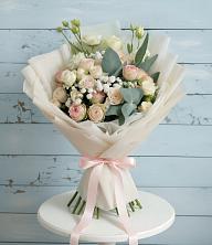 Букет цветов из:  Розы и Лизиантусы в Поселок опытного хозяйства Ермолино