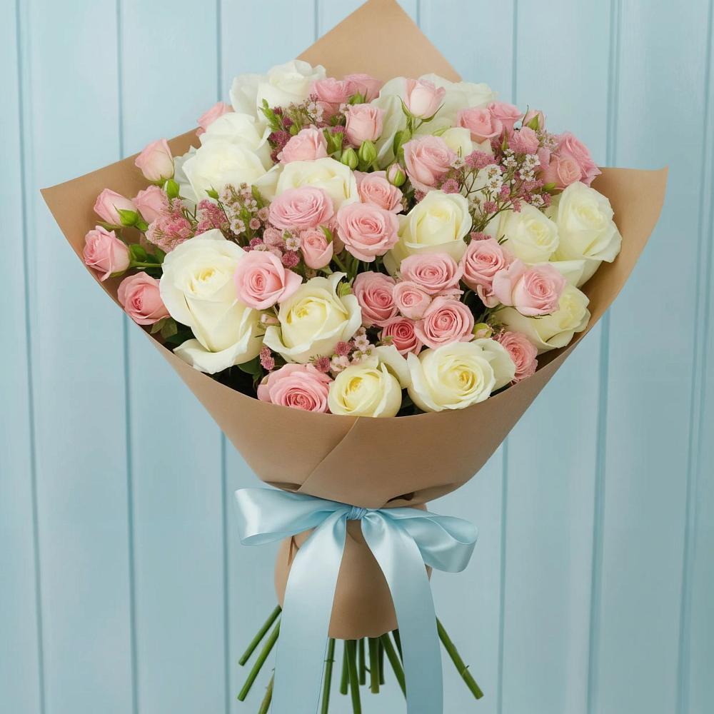 Букет цветов из: Розы в Поселок опытного хозяйства Ермолино