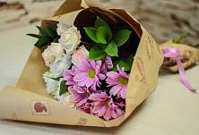 Букет цветов из:  Розы и Хризантемы #REPLACE_PRED# Поселок опытного хозяйства Ермолино