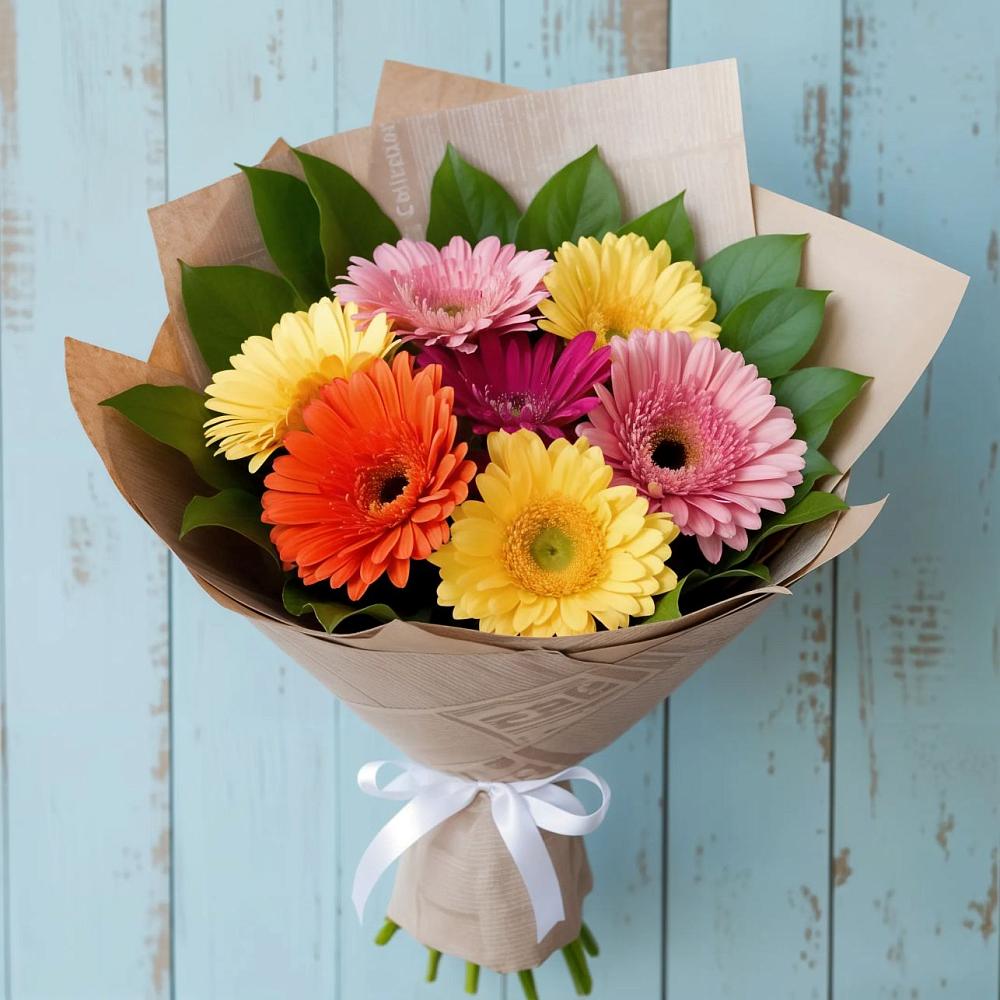 Букет цветов из: Герберы в Поселок опытного хозяйства Ермолино
