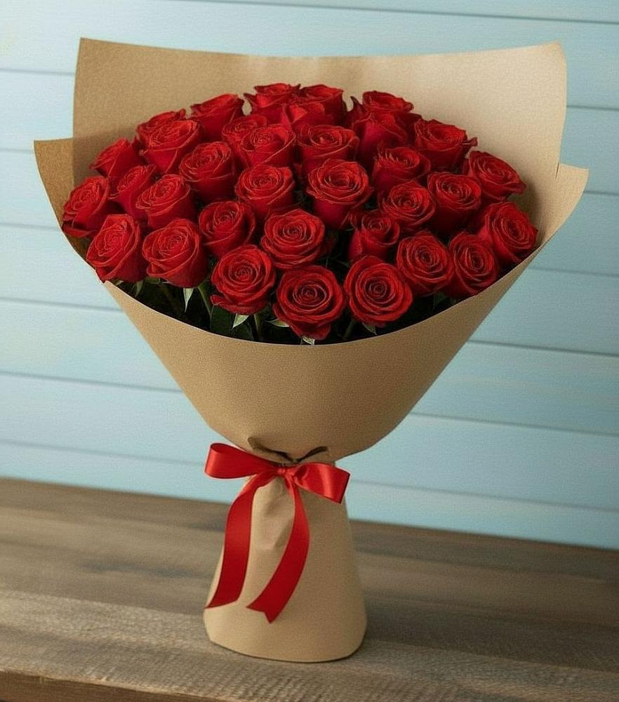 Букет Красные розы Милано в Поселок опытного хозяйства Ермолино