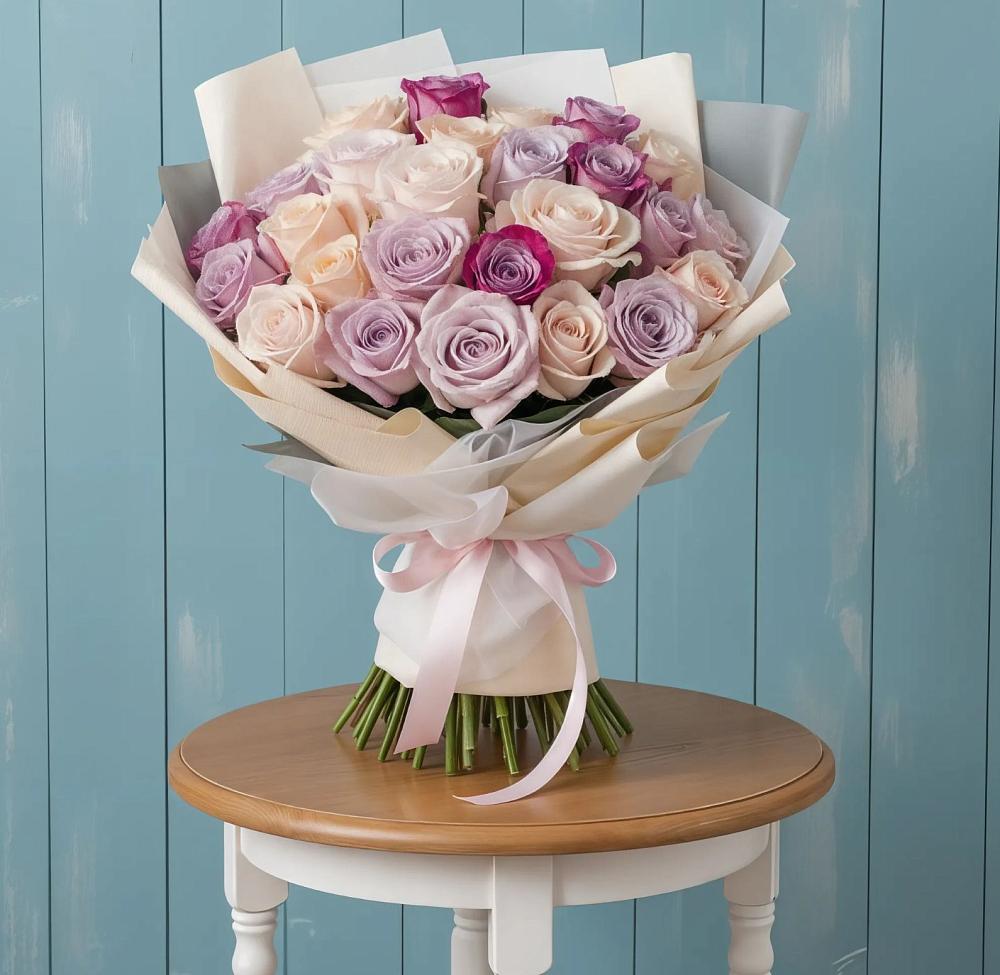 Букет цветов из: Розы в Поселок опытного хозяйства Ермолино