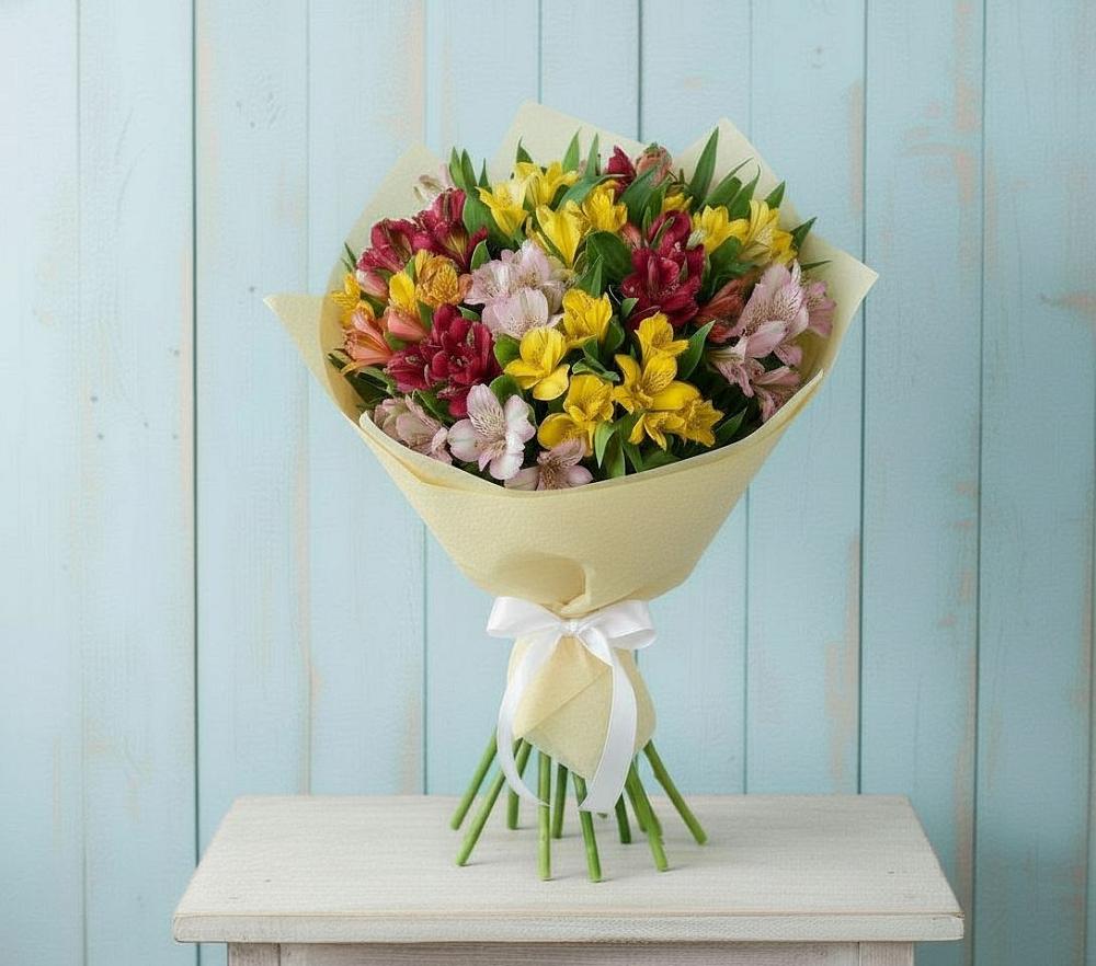 Букет цветов из: Альстромерии в Поселок опытного хозяйства Ермолино