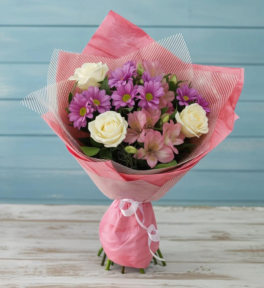 Букет цветов из: Герберы в Поселок опытного хозяйства Ермолино