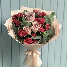 Букет цветов из:  Гвоздики и Розы в Поселок опытного хозяйства Ермолино