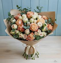 Букет цветов из:  Альстромерии и Розы #REPLACE_PRED# Поселок опытного хозяйства Ермолино